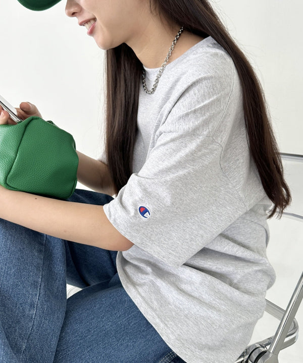 Champion Authentic T-SHIRTS チャンピオン サイズ展開多数 コットン 無地 1/2スリーブ 半袖 Tシャツ | 2191052 | アッシュグレー