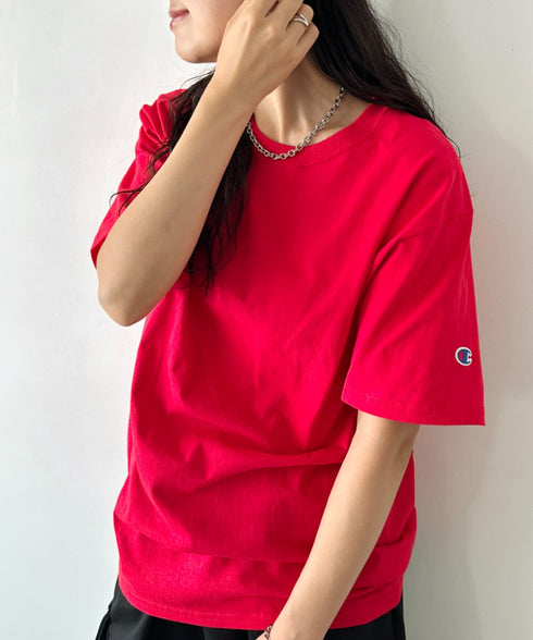 Champion Authentic T-SHIRTS チャンピオン サイズ展開多数 コットン 無地 1/2スリーブ 半袖 Tシャツ | 2191052 | レッド