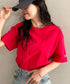 Champion Authentic T-SHIRTS/チャンピオン サイズ展開多数 コットン 無地 1/2スリーブ 半袖 Tシャツ | 2191052 | レッド系その他