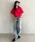 Champion Authentic T-SHIRTS/チャンピオン サイズ展開多数 コットン 無地 1/2スリーブ 半袖 Tシャツ | 2191052 | レッド系その他