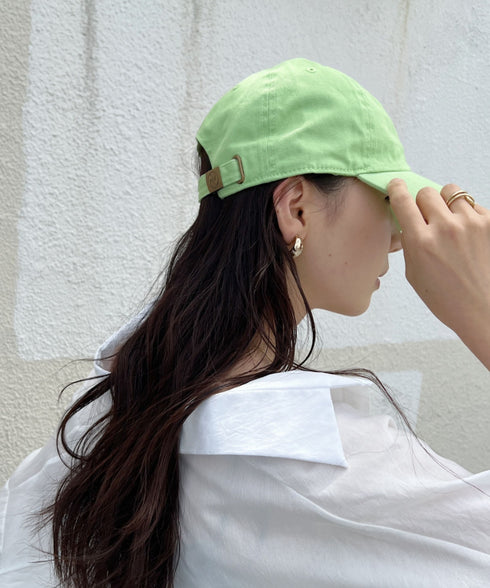 【newhattan】ニューハッタン 無地 ストーン ウォッシュド ツイル ローキャップ 帽子/STONE WASHED TWILL CAP | 4192001 | ライム