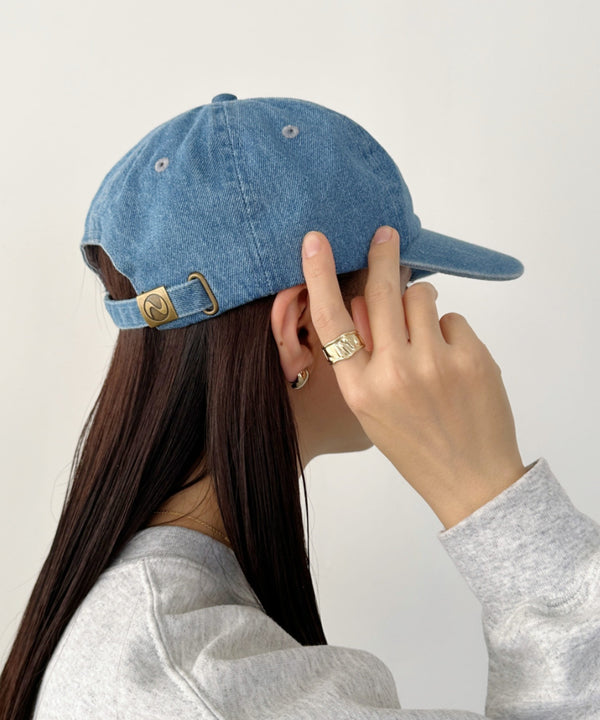 【newhattan】ニューハッタン 無地 ストーン ウォッシュド ツイル ローキャップ 帽子/STONE WASHED TWILL CAP | 4192001 | ライトインディゴブルー