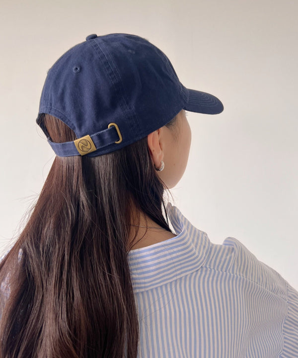 【newhattan】ニューハッタン 無地 ストーン ウォッシュド ツイル ローキャップ 帽子/STONE WASHED TWILL CAP | 4192001 | ネイビー