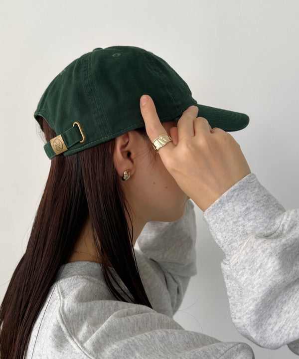 【newhattan】ニューハッタン 無地 ストーン ウォッシュド ツイル ローキャップ 帽子/STONE WASHED TWILL CAP | 4192001 | ダークグリーン