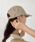 【newhattan】ニューハッタン 無地 ストーン ウォッシュド ツイル ローキャップ 帽子/STONE WASHED TWILL CAP | 4192001 | カーキ