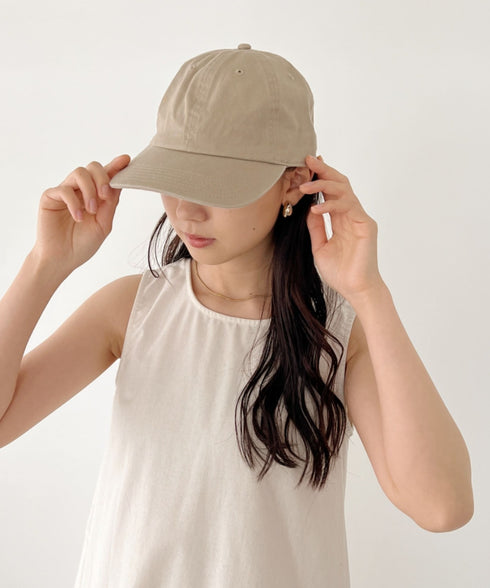 【newhattan】ニューハッタン 無地 ストーン ウォッシュド ツイル ローキャップ 帽子/STONE WASHED TWILL CAP | 4192001 | カーキ