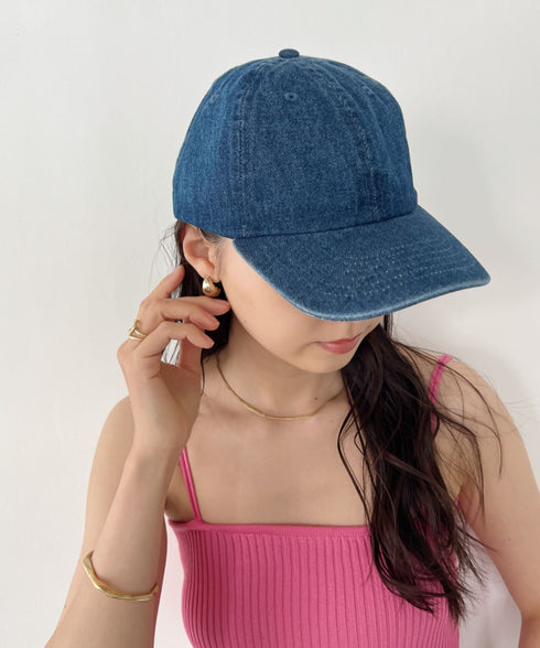 【newhattan】ニューハッタン 無地 ストーン ウォッシュド ツイル ローキャップ 帽子/STONE WASHED TWILL CAP | 4192001 | ダークブルー