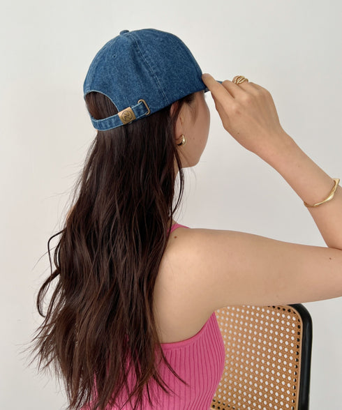 【newhattan】ニューハッタン 無地 ストーン ウォッシュド ツイル ローキャップ 帽子/STONE WASHED TWILL CAP | 4192001 | ダークブルー