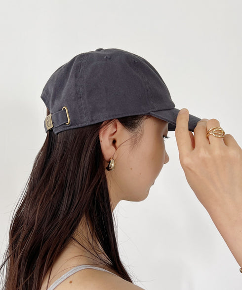 【newhattan】ニューハッタン 無地 ストーン ウォッシュド ツイル ローキャップ 帽子/STONE WASHED TWILL CAP | 4192001 | チャコールグレー