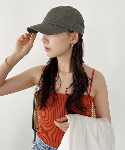 【newhattan】ニューハッタン 無地 ストーン ウォッシュド ツイル ローキャップ 帽子/STONE WASHED TWILL CAP | 4192001 | オリーブ