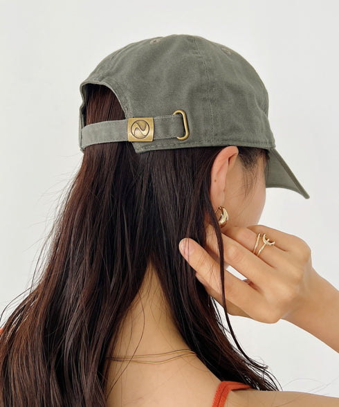 【newhattan】ニューハッタン 無地 ストーン ウォッシュド ツイル ローキャップ 帽子/STONE WASHED TWILL CAP | 4192001 | オリーブ