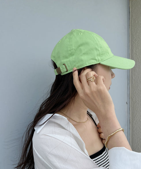 【newhattan】ニューハッタン 無地 ストーン ウォッシュド ツイル ローキャップ 帽子/STONE WASHED TWILL CAP | 4192001 | ライム