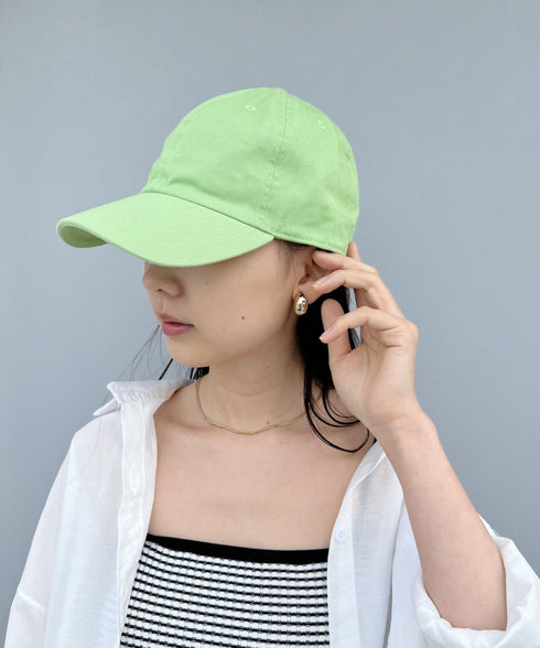 【newhattan】ニューハッタン 無地 ストーン ウォッシュド ツイル ローキャップ 帽子/STONE WASHED TWILL CAP | 4192001 | ライム