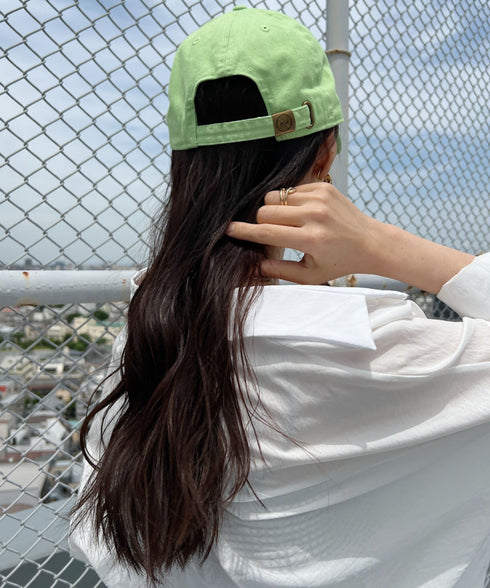 【newhattan】ニューハッタン 無地 ストーン ウォッシュド ツイル ローキャップ 帽子/STONE WASHED TWILL CAP | 4192001 | ライム