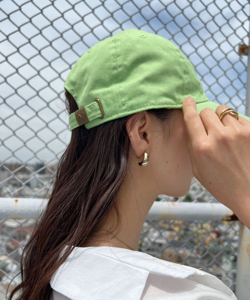 【newhattan】ニューハッタン 無地 ストーン ウォッシュド ツイル ローキャップ 帽子/STONE WASHED TWILL CAP | 4192001 | ライム