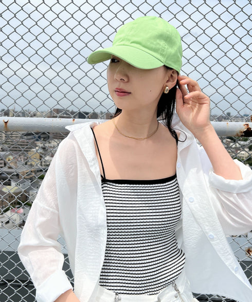 【newhattan】ニューハッタン 無地 ストーン ウォッシュド ツイル ローキャップ 帽子/STONE WASHED TWILL CAP | 4192001 | ライム