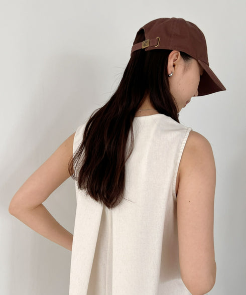 【newhattan】ニューハッタン 無地 ストーン ウォッシュド ツイル ローキャップ 帽子/STONE WASHED TWILL CAP | 4192001 | ダークブラウン