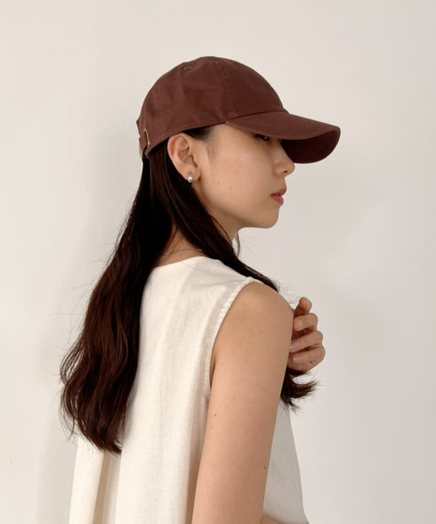 【newhattan】ニューハッタン 無地 ストーン ウォッシュド ツイル ローキャップ 帽子/STONE WASHED TWILL CAP | 4192001 | ダークブラウン