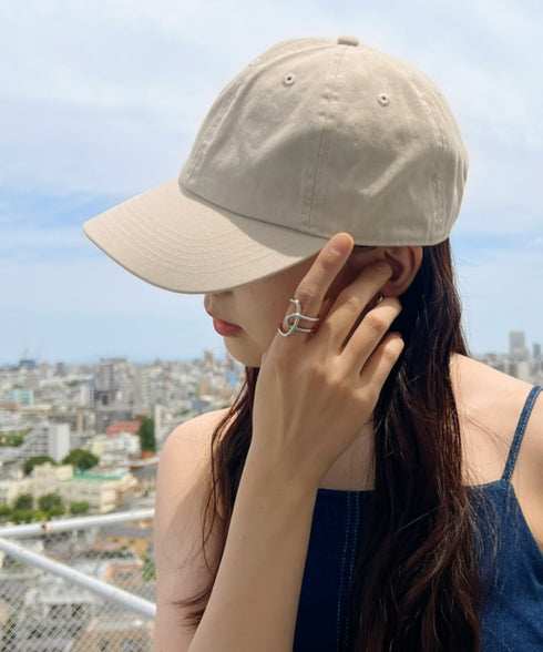 【newhattan】ニューハッタン 無地 ストーン ウォッシュド ツイル ローキャップ 帽子/STONE WASHED TWILL CAP | 4192001 | ライトベージュ