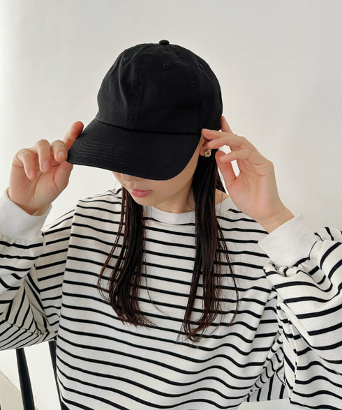 【newhattan】ニューハッタン 無地 ストーン ウォッシュド ツイル ローキャップ 帽子/STONE WASHED TWILL CAP | 4192001 | ブラック