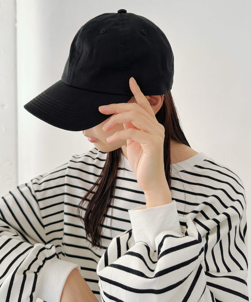 【newhattan】ニューハッタン 無地 ストーン ウォッシュド ツイル ローキャップ 帽子/STONE WASHED TWILL CAP | 4192001 | ブラック