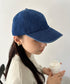 【newhattan】ニューハッタン 無地 ストーン ウォッシュド ツイル ローキャップ 帽子/STONE WASHED TWILL CAP | 4192001 | ダークブルー