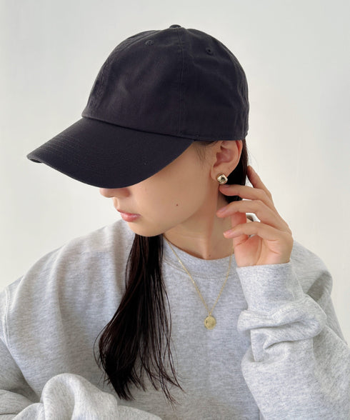 【newhattan】ニューハッタン 無地 ストーン ウォッシュド ツイル ローキャップ 帽子/STONE WASHED TWILL CAP | 4192001 | チャコールグレー