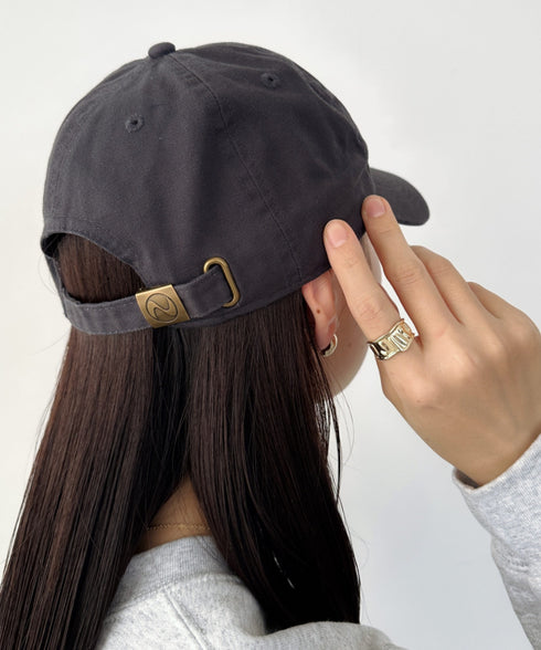 【newhattan】ニューハッタン 無地 ストーン ウォッシュド ツイル ローキャップ 帽子/STONE WASHED TWILL CAP | 4192001 | チャコールグレー