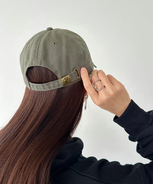 【newhattan】ニューハッタン 無地 ストーン ウォッシュド ツイル ローキャップ 帽子/STONE WASHED TWILL CAP | 4192001 | オリーブ