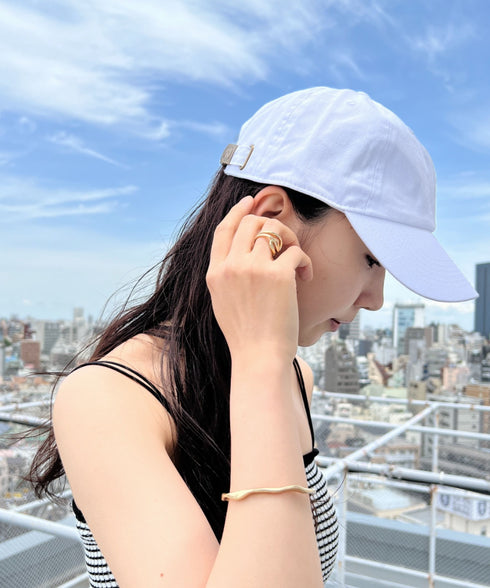 【newhattan】ニューハッタン 無地 ストーン ウォッシュド ツイル ローキャップ 帽子/STONE WASHED TWILL CAP | 4192001 | ホワイト