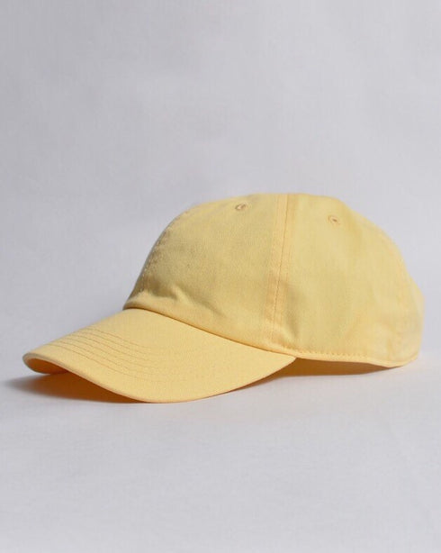 【newhattan】ニューハッタン 無地 ストーン ウォッシュド ツイル ローキャップ 帽子/STONE WASHED TWILL CAP | 4192001 | ライトイエロー