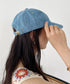 【newhattan】ニューハッタン 無地 ストーン ウォッシュド ツイル ローキャップ 帽子/STONE WASHED TWILL CAP | 4192001 | ライトインディゴブルー