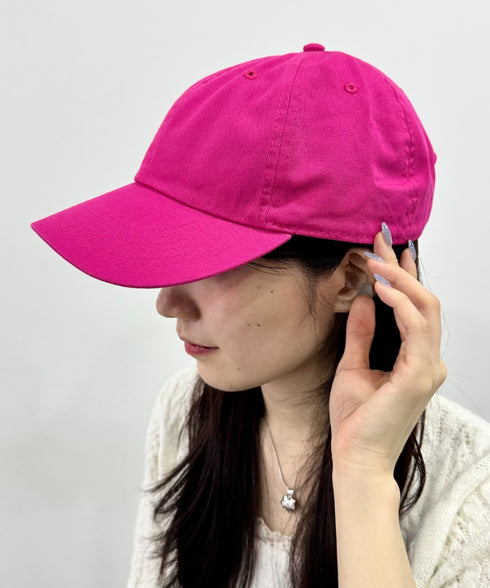 【newhattan】ニューハッタン 無地 ストーン ウォッシュド ツイル ローキャップ 帽子/STONE WASHED TWILL CAP | 4192001 | ピンク