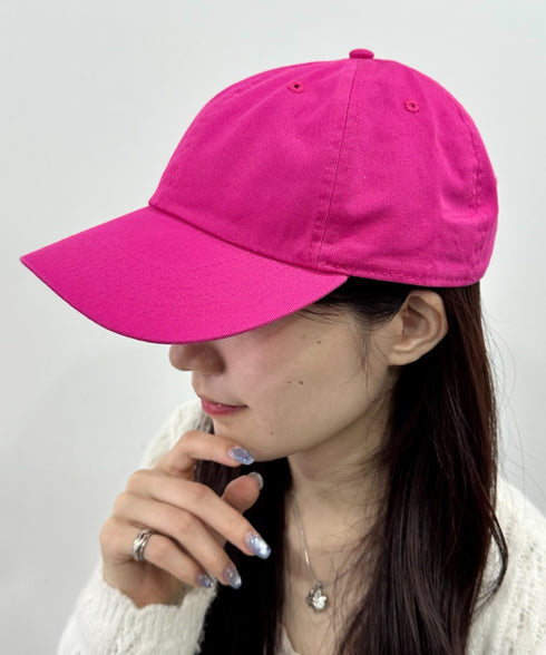 【newhattan】ニューハッタン 無地 ストーン ウォッシュド ツイル ローキャップ 帽子/STONE WASHED TWILL CAP | 4192001 | ピンク