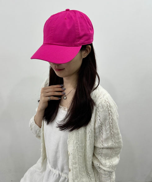 【newhattan】ニューハッタン 無地 ストーン ウォッシュド ツイル ローキャップ 帽子/STONE WASHED TWILL CAP | 4192001 | ピンク