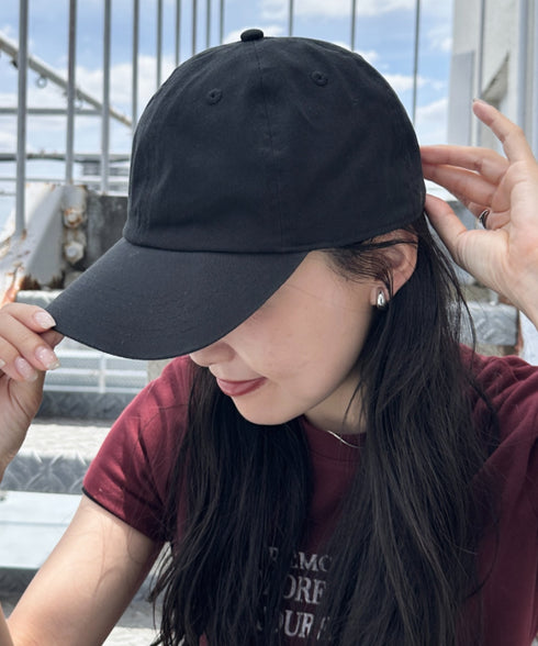【newhattan】ニューハッタン 無地 ストーン ウォッシュド ツイル ローキャップ 帽子/STONE WASHED TWILL CAP | 4192001 | ブラック