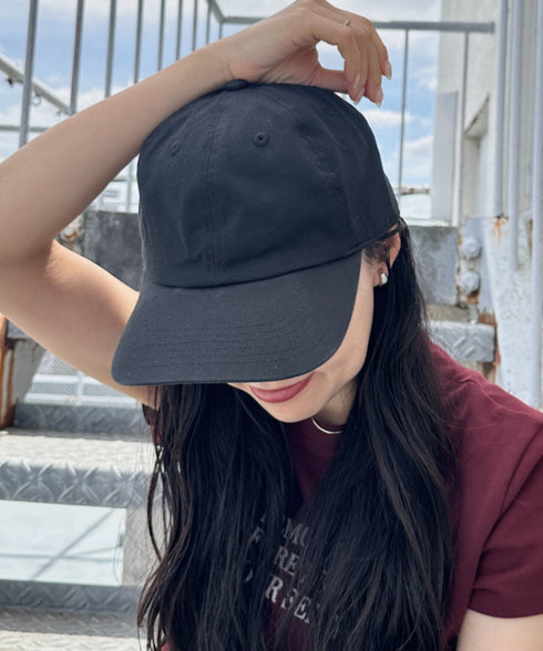 【newhattan】ニューハッタン 無地 ストーン ウォッシュド ツイル ローキャップ 帽子/STONE WASHED TWILL CAP | 4192001 | ブラック