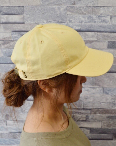 【newhattan】ニューハッタン 無地 ストーン ウォッシュド ツイル ローキャップ 帽子/STONE WASHED TWILL CAP | 4192001 | ライトイエロー