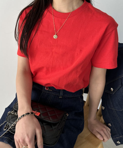 【GILDAN】ギルダン/ 色・サイズ展開豊富 半袖無地 クルーネック Tシャツ ウルトラコットン100% 6.0oz ベーシック無地カットソー ビッグサイズ 5部袖 1/2スリーブ | 2192032 | レッド