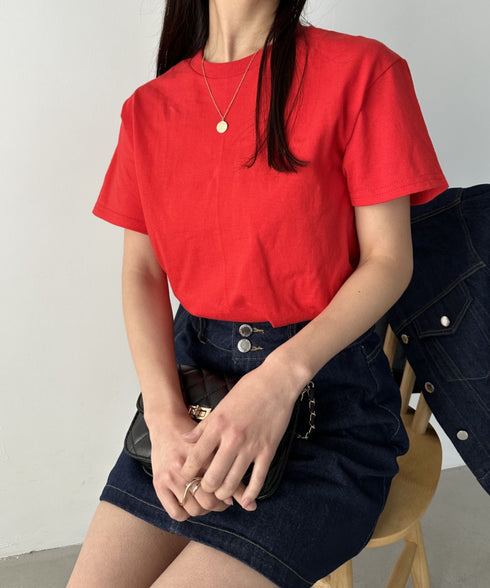 【GILDAN】ギルダン/ 色・サイズ展開豊富 半袖無地 クルーネック Tシャツ ウルトラコットン100% 6.0oz ベーシック無地カットソー ビッグサイズ 5部袖 1/2スリーブ | 2192032 | レッド