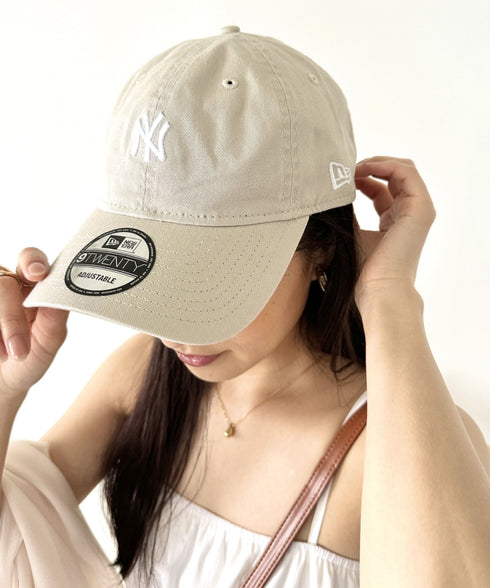 【NEW ERA】ニューエラ キャップ 9TWENTY MLB NY YANKEES  MINI LOGO CAP ニューヨークヤンキース 帽子 | 5192005 | サンドベージュ