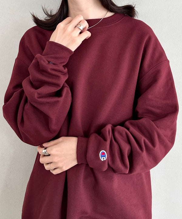 【Champion Authentic sweatshirt】チャンピオン クルーネック スウェット プルオーバー サイズ展開多数 コットン 裏起毛 無地 9.0オンス | 2193059 | マルーン