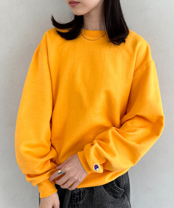 【Champion Authentic sweatshirt】チャンピオン クルーネック スウェット プルオーバー サイズ展開多数 コットン 裏起毛 無地 9.0オンス | 2193059 | ゴールド