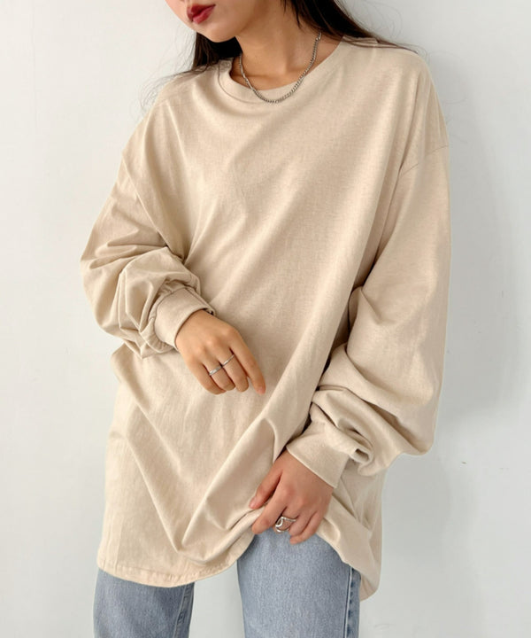 GILDAN(ギルダン) /ベーシック ロングスリーブ Tシャツ コットン ビッグシルエット オーバーサイズ サイズカラバリ豊富 長袖 ロンT 6.0オンス | 2193062 | ベージュ