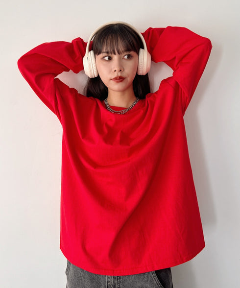 GILDAN(ギルダン) /ベーシック ロングスリーブ Tシャツ コットン ビッグシルエット オーバーサイズ サイズカラバリ豊富 長袖 ロンT 6.0オンス | 2193062 | レッド