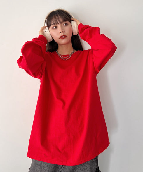 GILDAN(ギルダン) /ベーシック ロングスリーブ Tシャツ コットン ビッグシルエット オーバーサイズ サイズカラバリ豊富 長袖 ロンT 6.0オンス | 2193062 | レッド