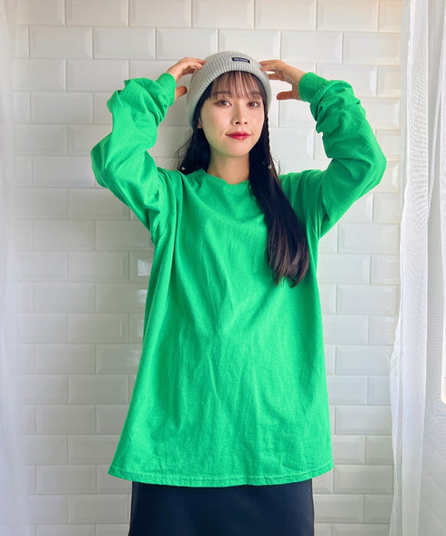 GILDAN(ギルダン) /ベーシック ロングスリーブ Tシャツ コットン ビッグシルエット オーバーサイズ サイズカラバリ豊富 長袖 ロンT 6.0オンス | 2193062 | グリーン
