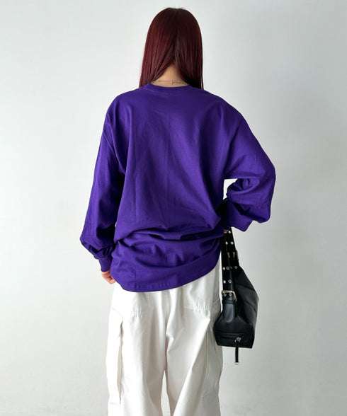 GILDAN(ギルダン) /ベーシック ロングスリーブ Tシャツ コットン ビッグシルエット オーバーサイズ サイズカラバリ豊富 長袖 ロンT 6.0オンス | 2193062 | パープル