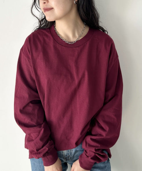 GILDAN(ギルダン) /ベーシック ロングスリーブ Tシャツ コットン ビッグシルエット オーバーサイズ サイズカラバリ豊富 長袖 ロンT 6.0オンス | 2193062 | マルーン