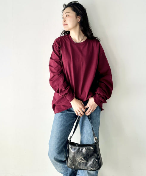 GILDAN(ギルダン) /ベーシック ロングスリーブ Tシャツ コットン ビッグシルエット オーバーサイズ サイズカラバリ豊富 長袖 ロンT 6.0オンス | 2193062 | マルーン